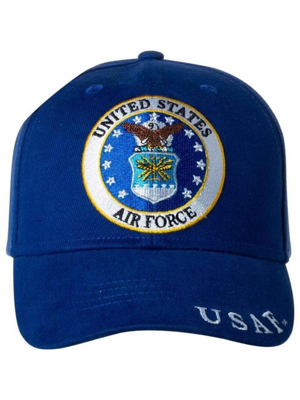 Mens US Air Force Hat Embroidered Adjustable Baseball Cap Military Blue USAF